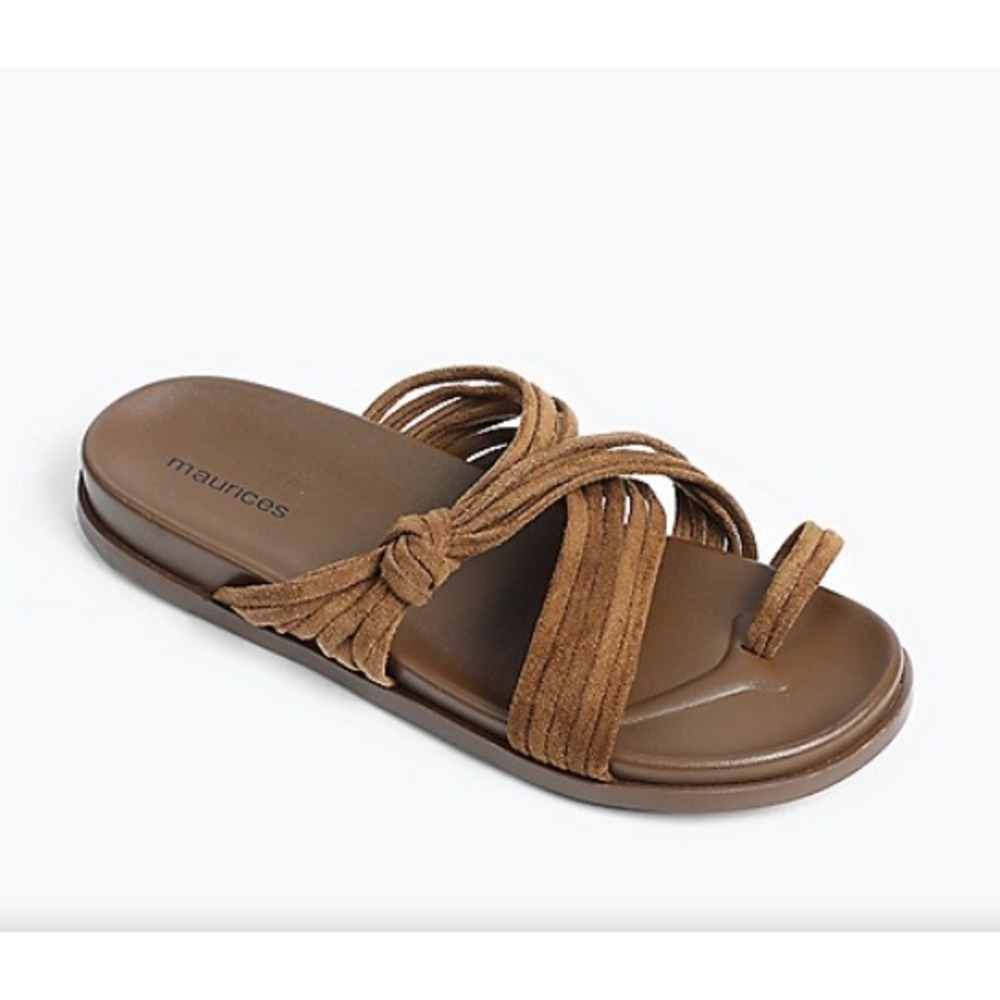 Maurices SuperCush Adele Strappy Sandal Brown Women's Size 9 NEW‎